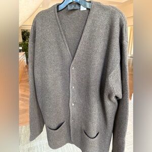 TSE Cashmere Classic Brown Cardigan